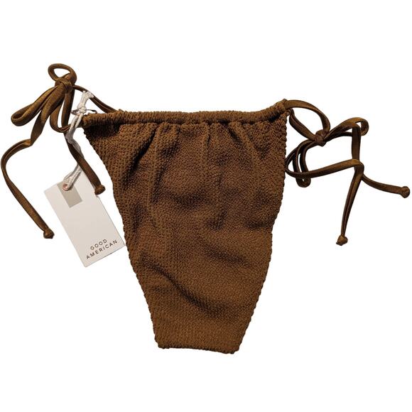 Good American Swim Textured Bikini Bottom with Side Ties - Picture 5 of 8